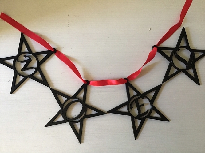 CHRISTMASTAR 3D letters stl file 3D Print 261930 CHRISTMASTAR 3D letters stl file 3D Print 261930