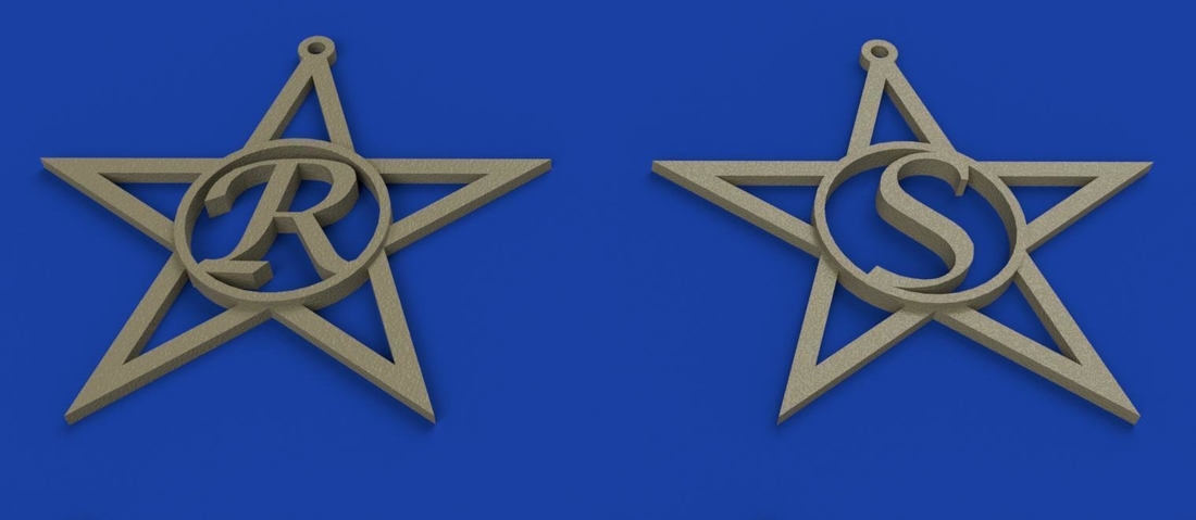 CHRISTMASTAR 3D letters stl file 3D Print 261935 CHRISTMASTAR 3D letters stl file 3D Print 261935