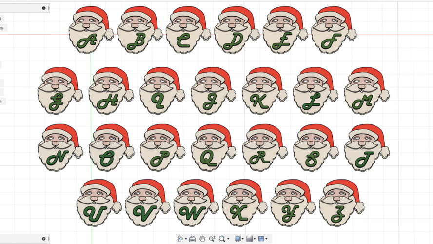 SANTA CLAUS 3D letters stl file 3D Print 262297 SANTA CLAUS 3D letters stl file 3D Print 262297