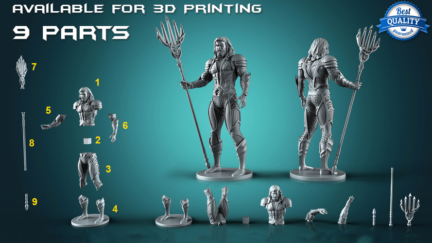 Aquaman - Justice League 3d print files 3D Print 262587 Aquaman - Justice League 3d print files 3D Print 262587