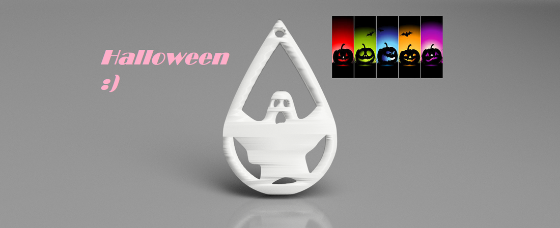Halloween earrings: 'ghost' 3D Print 263020 Halloween earrings: 'ghost' 3D Print 263020