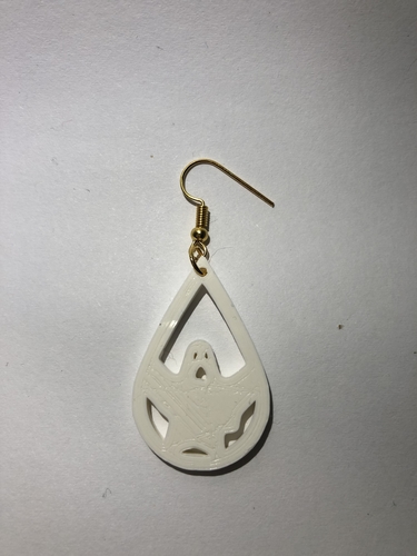 Halloween earrings: 'ghost' 3D Print 263021 Halloween earrings: 'ghost' 3D Print 263021