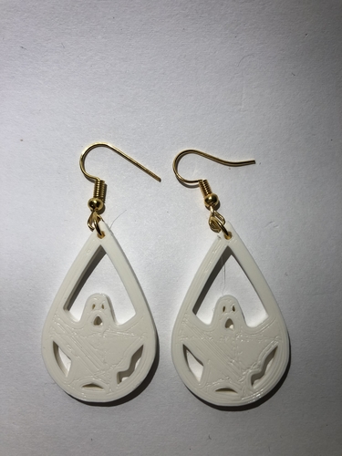Halloween earrings: 'ghost' 3D Print 263022 Halloween earrings: 'ghost' 3D Print 263022