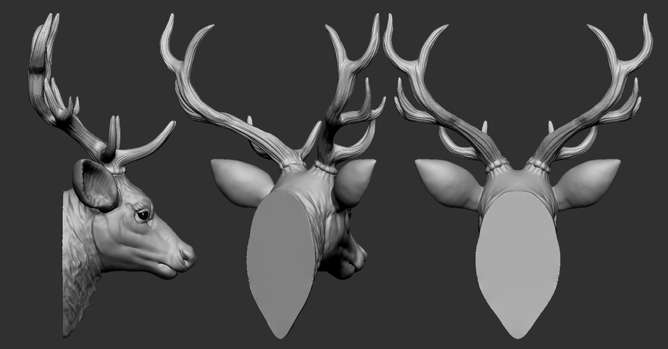 Deer head 3D Print 263217 Deer head 3D Print 263217