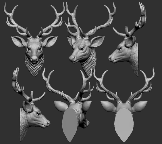 Deer head 3D Print 263220 Deer head 3D Print 263220