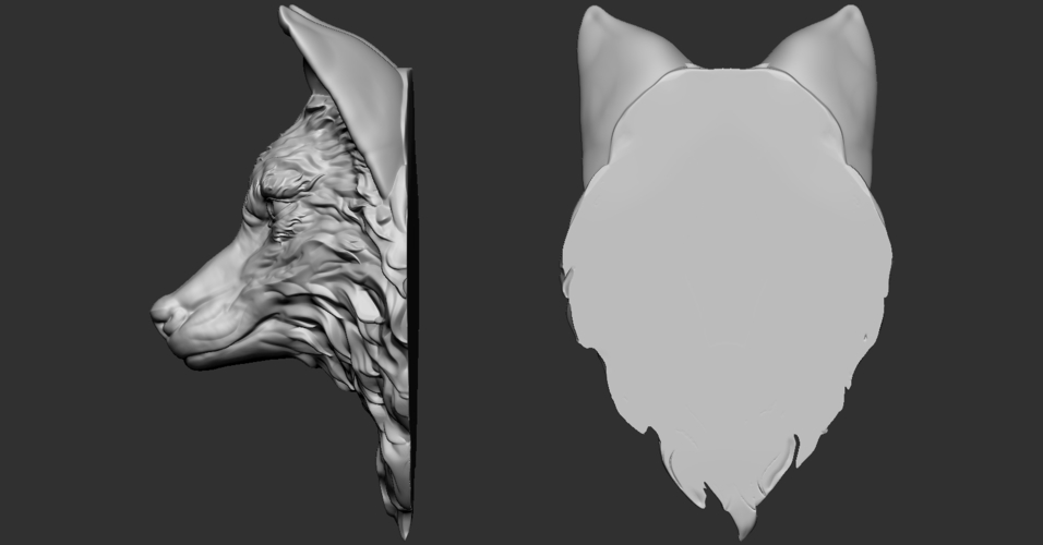 Wolf head 3D Print 263300 Wolf head 3D Print 263300