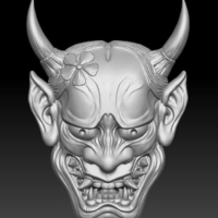 Small Hannya Mask -relief 3D Printing 263661