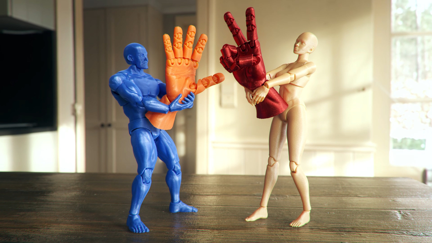 Articulated Poseable Hand 3D Print 263847