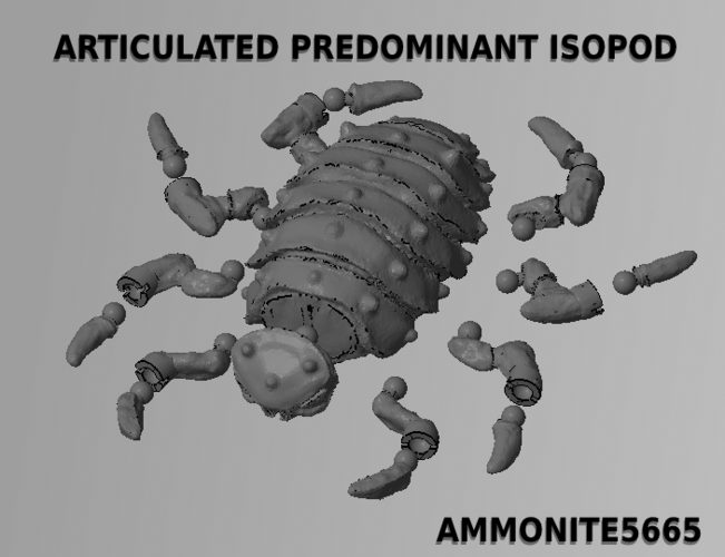 The Articulated Predominant Isopod 3D Print 263860
