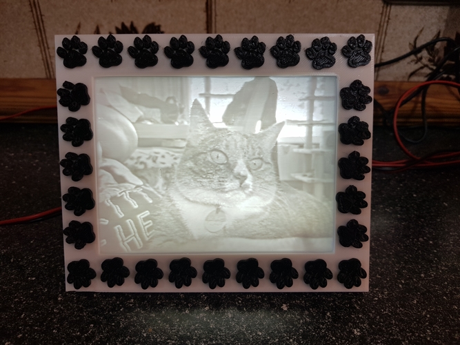 Paw Print Frame For My Light Box 3D Print 264718