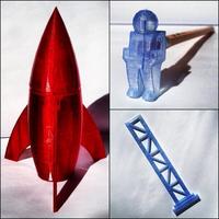 Small Rocket School Set 3D Printing 26581