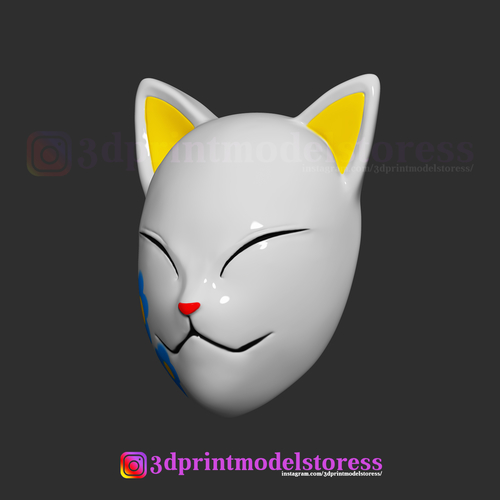 Makomo Mask Kimetsu no Yaiba Costume Cosplay Helmet 3D Print 265974