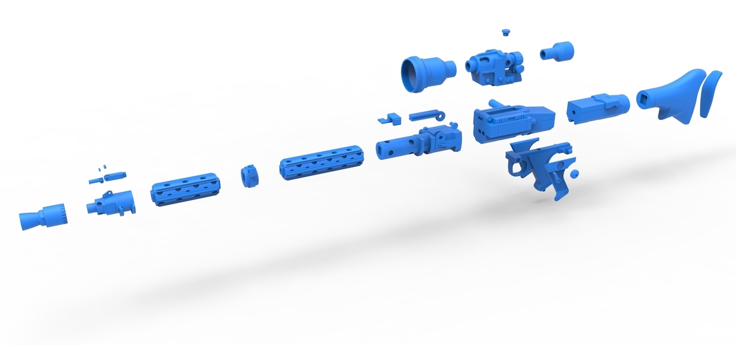 Stormtrooper Heavy Blaster Rifle DLT-19X from Star Wars 3D Print 266827 Stormtrooper Heavy Blaster Rifle DLT-19X from Star Wars 3D Print 266827