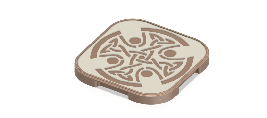 tray board for cutting stand with celtic pattern 3d 3D Print 266982