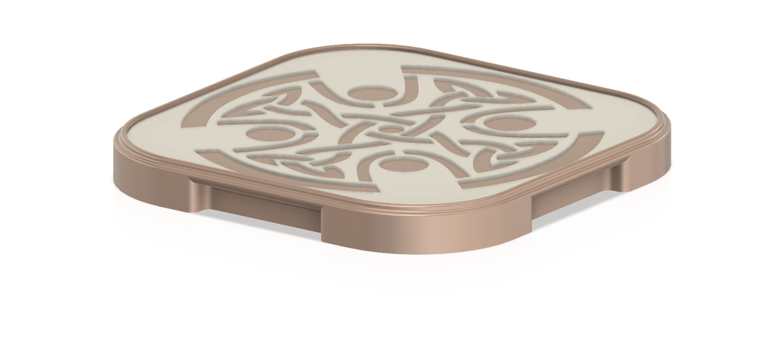 tray board for cutting stand with celtic pattern 3d 3D Print 266985