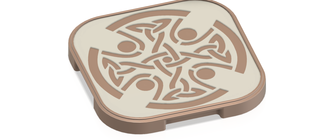 tray board for cutting stand with celtic pattern 3d 3D Print 266987