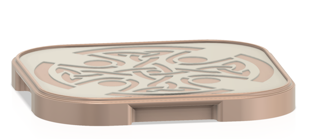 tray board for cutting stand with celtic pattern 3d 3D Print 266988