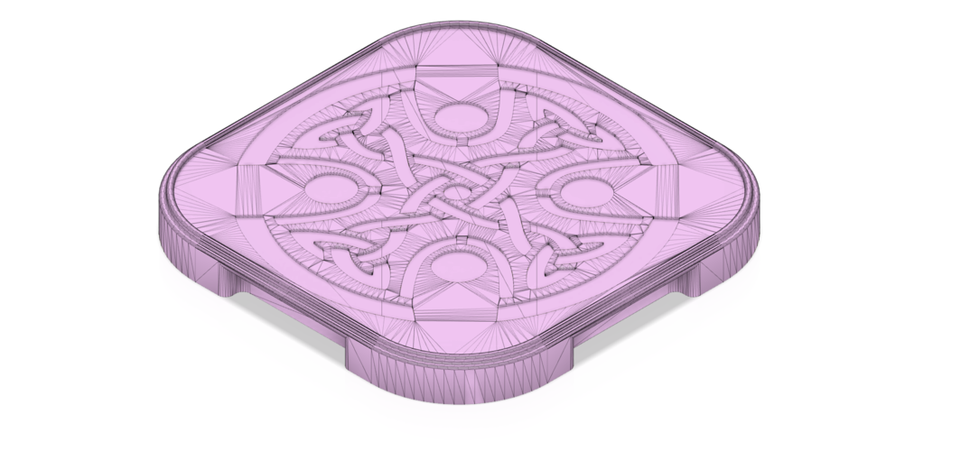 tray board for cutting stand with celtic pattern 3d 3D Print 266989