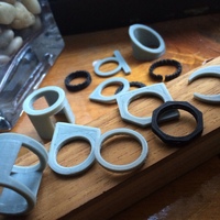 Small Geometric Rings 3D Printing 26770