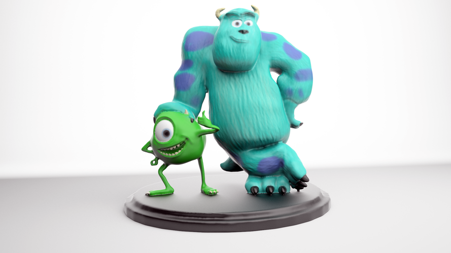Mike and Sully From Monster inc 3D Print 267994