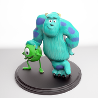 Small Mike and Sully From Monster inc 3D Printing 267997