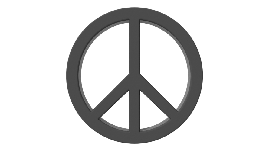 peace sign 3D Print 268996