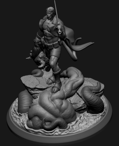 HellBoy - 3D Printable Model 3D Print 269176 HellBoy - 3D Printable Model 3D Print 269176