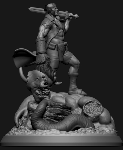 HellBoy - 3D Printable Model 3D Print 269178 HellBoy - 3D Printable Model 3D Print 269178