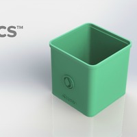 Small Square Pot - 3Dponics Cube System 3D Printing 26918