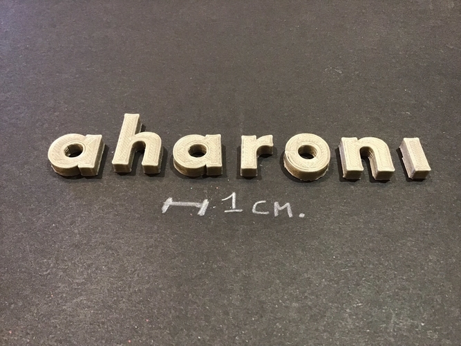 AHARONI Font lowercase 3D letters STL file 3D Print 269241 AHARONI Font lowercase 3D letters STL file 3D Print 269241