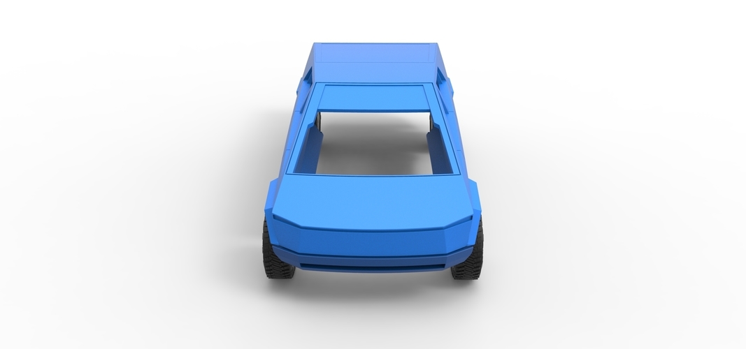 Diecast shell and wheels Tesla Cyberpunk truck Scale 1 to 24 3D Print 269569 Diecast shell and wheels Tesla Cyberpunk truck Scale 1 to 24 3D Print 269569