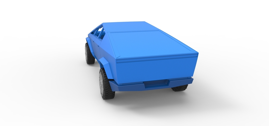 Diecast shell and wheels Tesla Cyberpunk truck Scale 1 to 24 3D Print 269576 Diecast shell and wheels Tesla Cyberpunk truck Scale 1 to 24 3D Print 269576