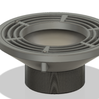 Small Floor Drain Grate Round 200x100 with 110 hole for balcony 3D Printing 269675