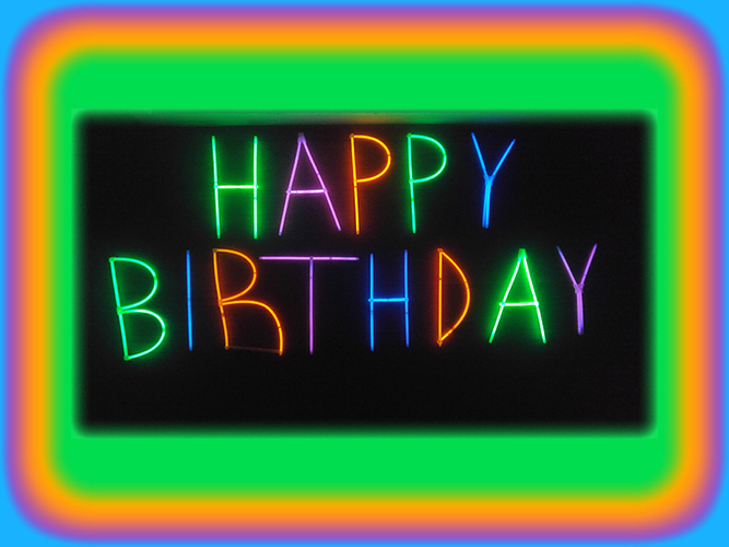 Glowing Happy Birthday Letters 3D Print 269735