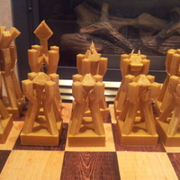 Small Chess Set Geometric Scaffolds mk1 3D Printing 26975