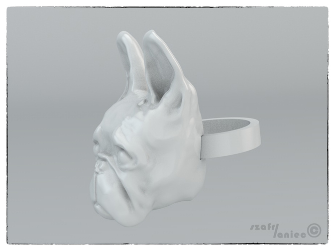French Buldog  - RING (universal 4 ring size)  3D Print 27042