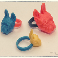 Small French Buldog  - RING (universal 4 ring size)  3D Printing 27045
