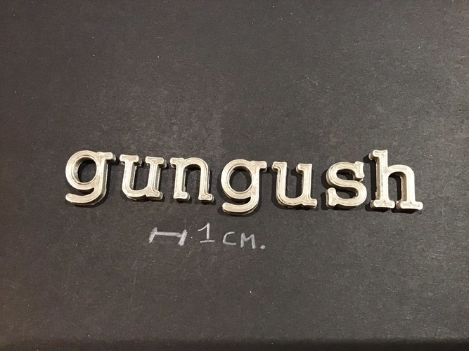 GUNGUSH Font lowercase 3D letters STL file 3D Print 270627 GUNGUSH Font lowercase 3D letters STL file 3D Print 270627