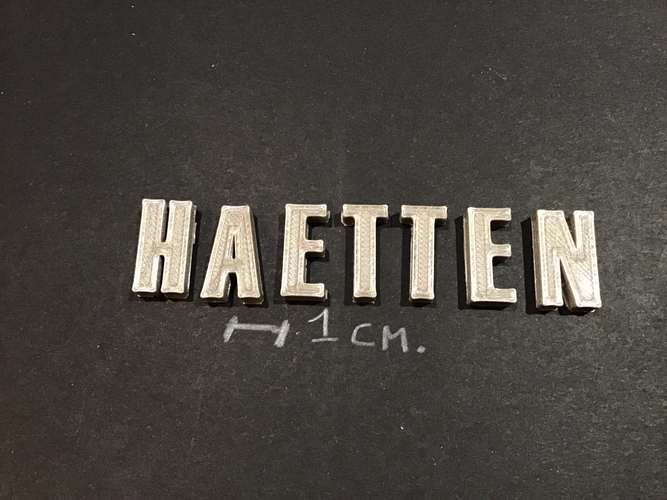 HAETTEN Font uppercase 3D letters STL file 3D Print 270631 HAETTEN Font uppercase 3D letters STL file 3D Print 270631