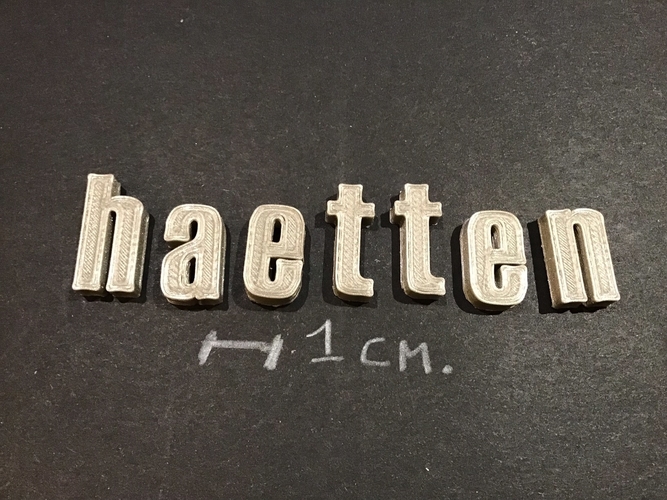 HAETTEN Font lowercase 3D letters STL file 3D Print 270635 HAETTEN Font lowercase 3D letters STL file 3D Print 270635