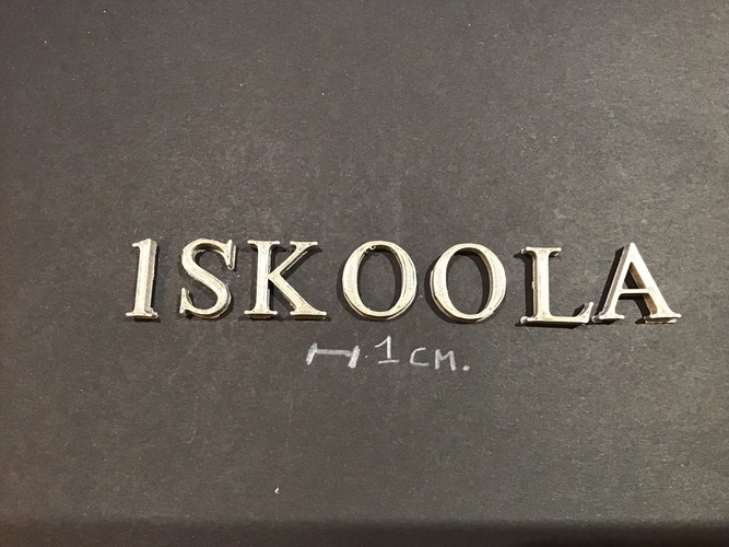 ISKOOLA font uppercase 3D letters STL file 3D Print 270639 ISKOOLA font uppercase 3D letters STL file 3D Print 270639