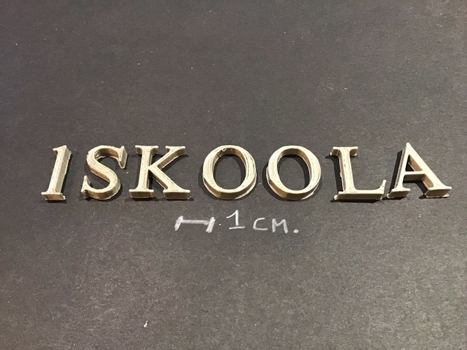 ISKOOLA font uppercase 3D letters STL file 3D Print 270640 ISKOOLA font uppercase 3D letters STL file 3D Print 270640