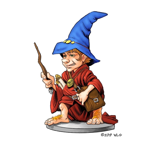 Halfling Mage 3D Print 270729 Halfling Mage 3D Print 270729
