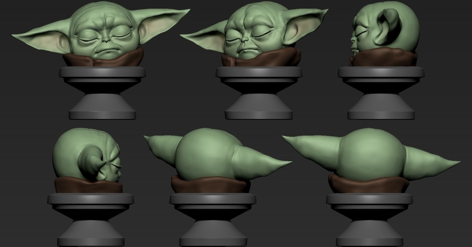 Yoda Sleep 3D Print 270768 Yoda Sleep 3D Print 270768