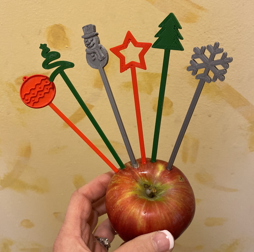 Holiday Party Cocktail Stirrers - Swizzle Sticks 3D Print 270864
