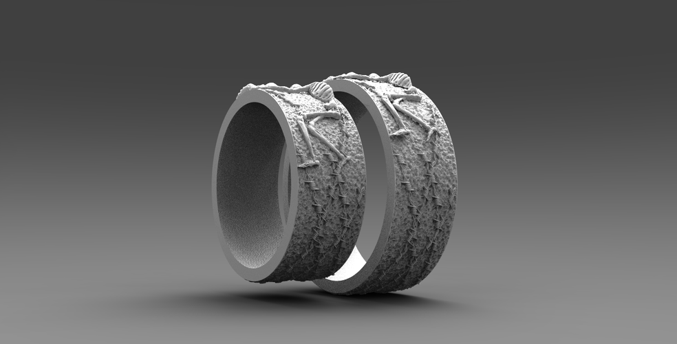 RING FOREVER SKELETONS 3D Print 270915 RING FOREVER SKELETONS 3D Print 270915