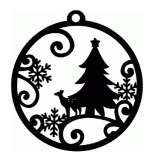 Deer Christmas ornament 3D Print 270988 Deer Christmas ornament 3D Print 270988