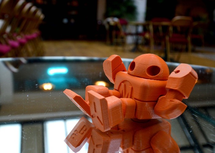 Mini Maker Faire Robot Action Figure 3D Print 2711