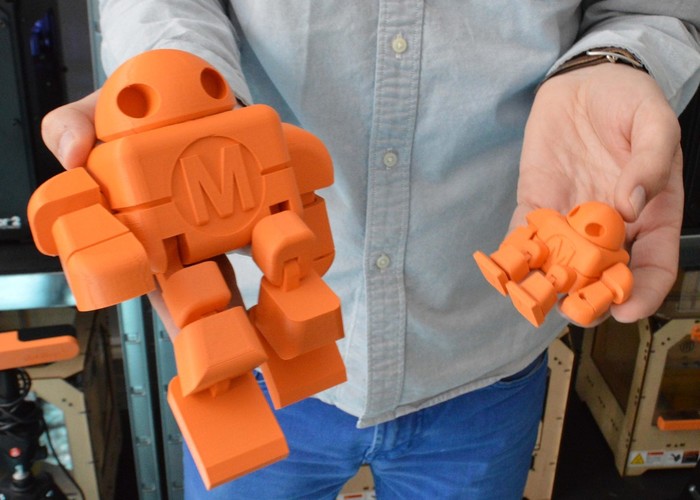 Mini Maker Faire Robot Action Figure 3D Print 2714