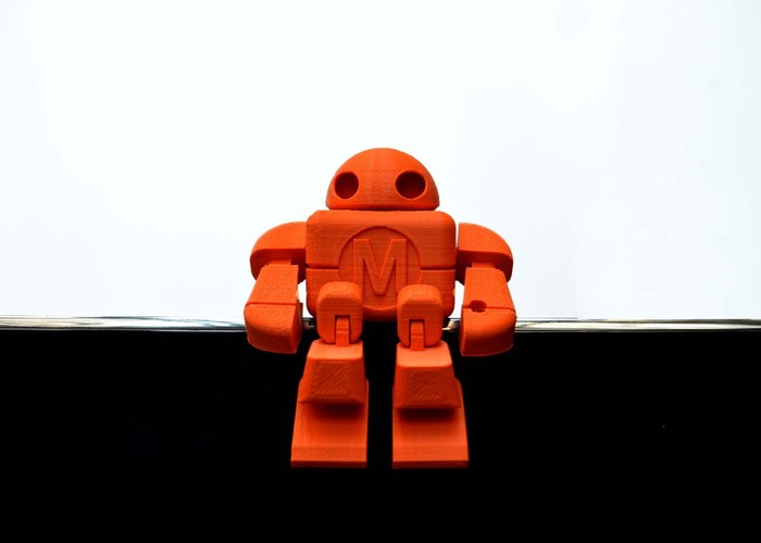 Mini Maker Faire Robot Action Figure 3D Print 2715